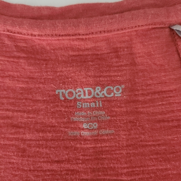 TOAD&CO Organic Cotton Tank Top Orange small - Picture 5 of 9